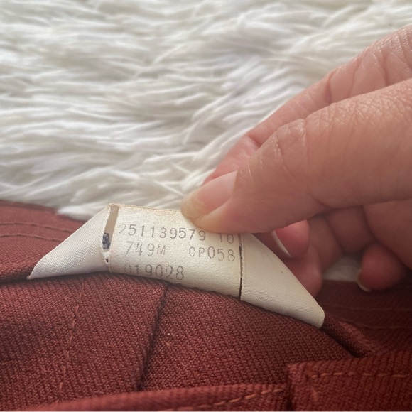 Vintage 60s Levi Strauss & Co Pants Trousers High Waisted Burgundy Maroon Mod - Picture 7 of 11